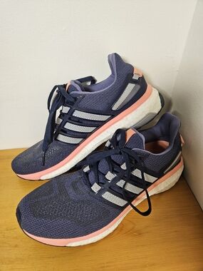 adidas Navy and Coral Women's Athletic Running Shoes